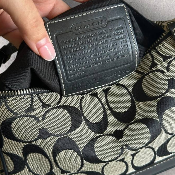 Authentic Vintage Coach Demi Signature Shoulder Bag