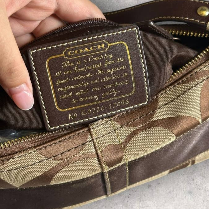Authentic Vintage Coach Signature Shoulder Bag