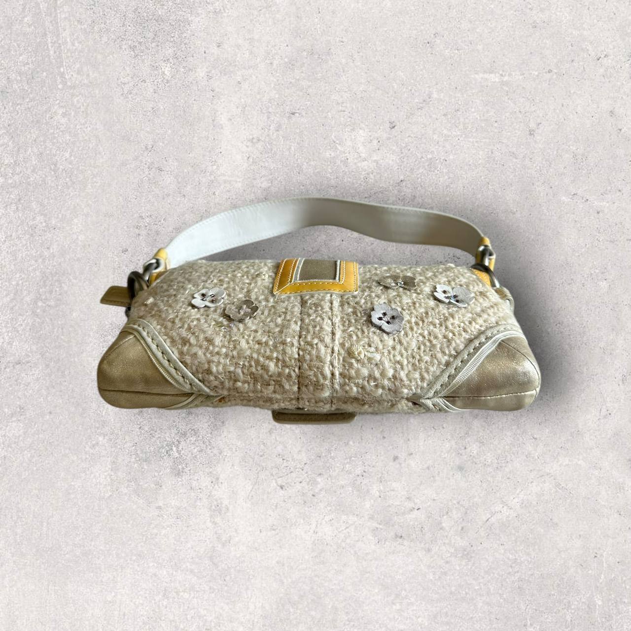 Authentic Vintage Coach Soho Flap Tweed Shoulder Bag Limited Edition