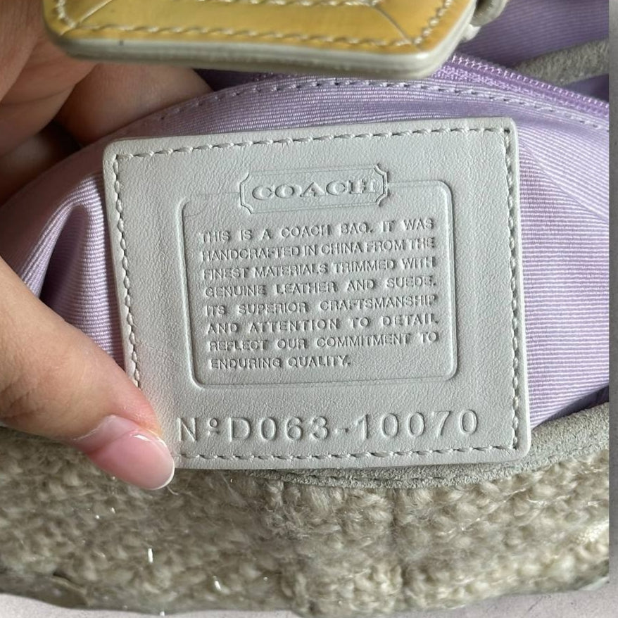 Authentic Vintage Coach Soho Flap Tweed Shoulder Bag Limited Edition