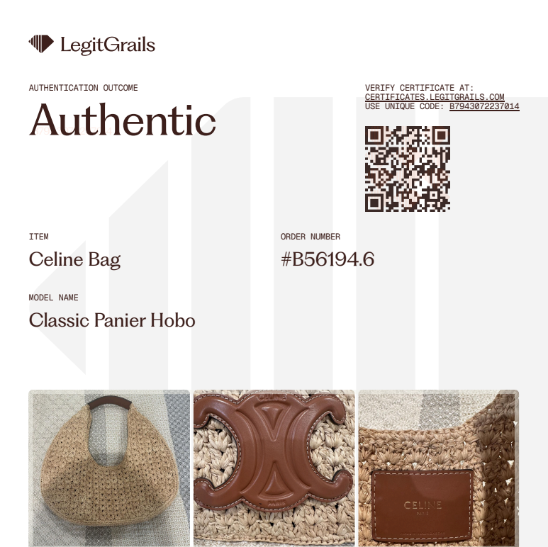 Authentic Celine Classic Panier Hobo Bag