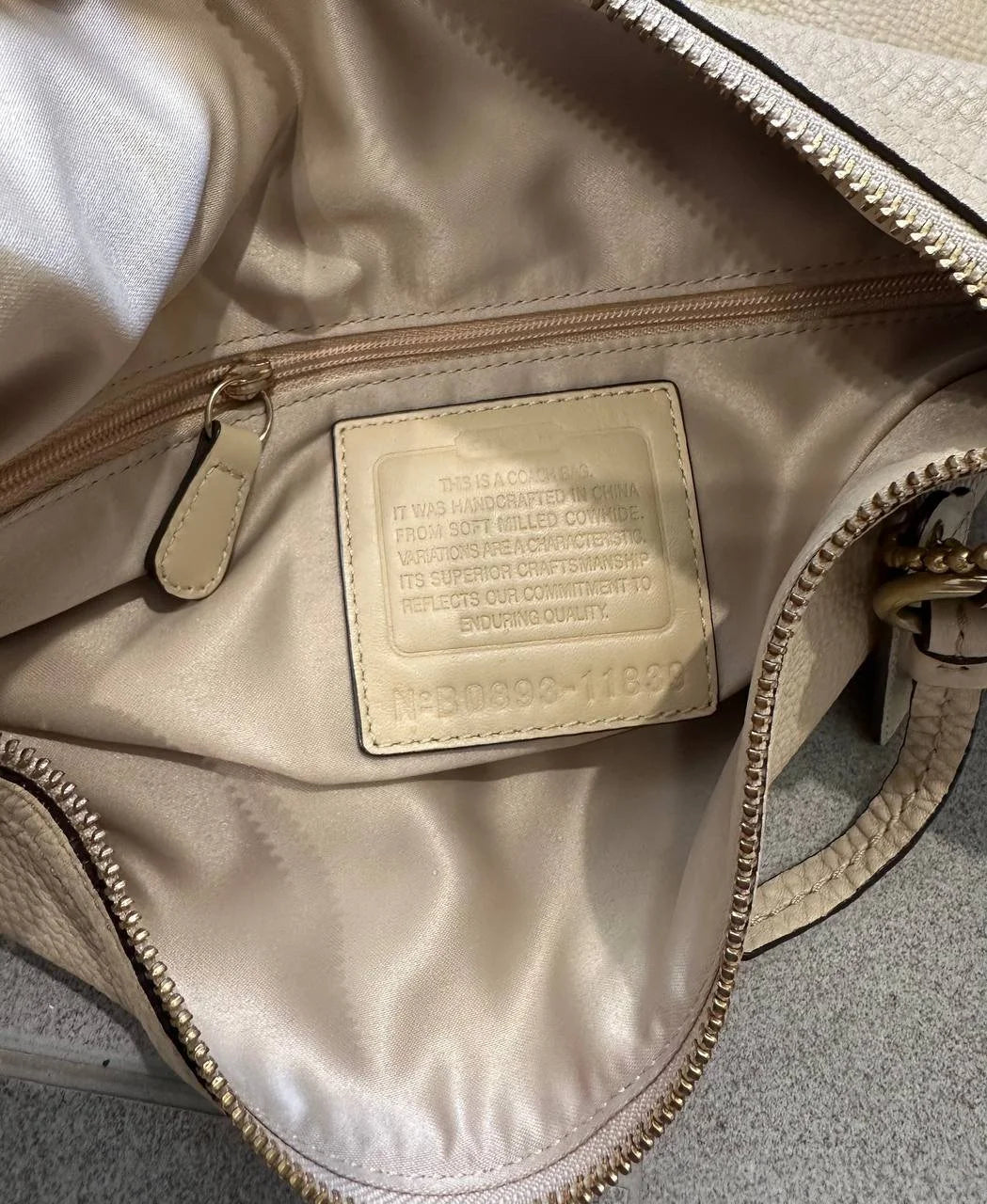 Authentic Coach Leather Hobo Bag