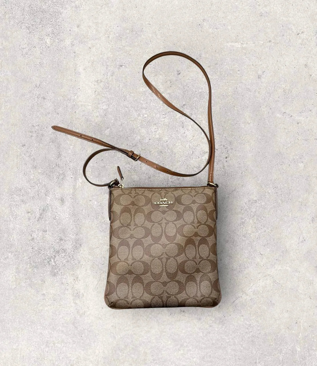 Authentic Vintage Coach Signature Crossbody Bag