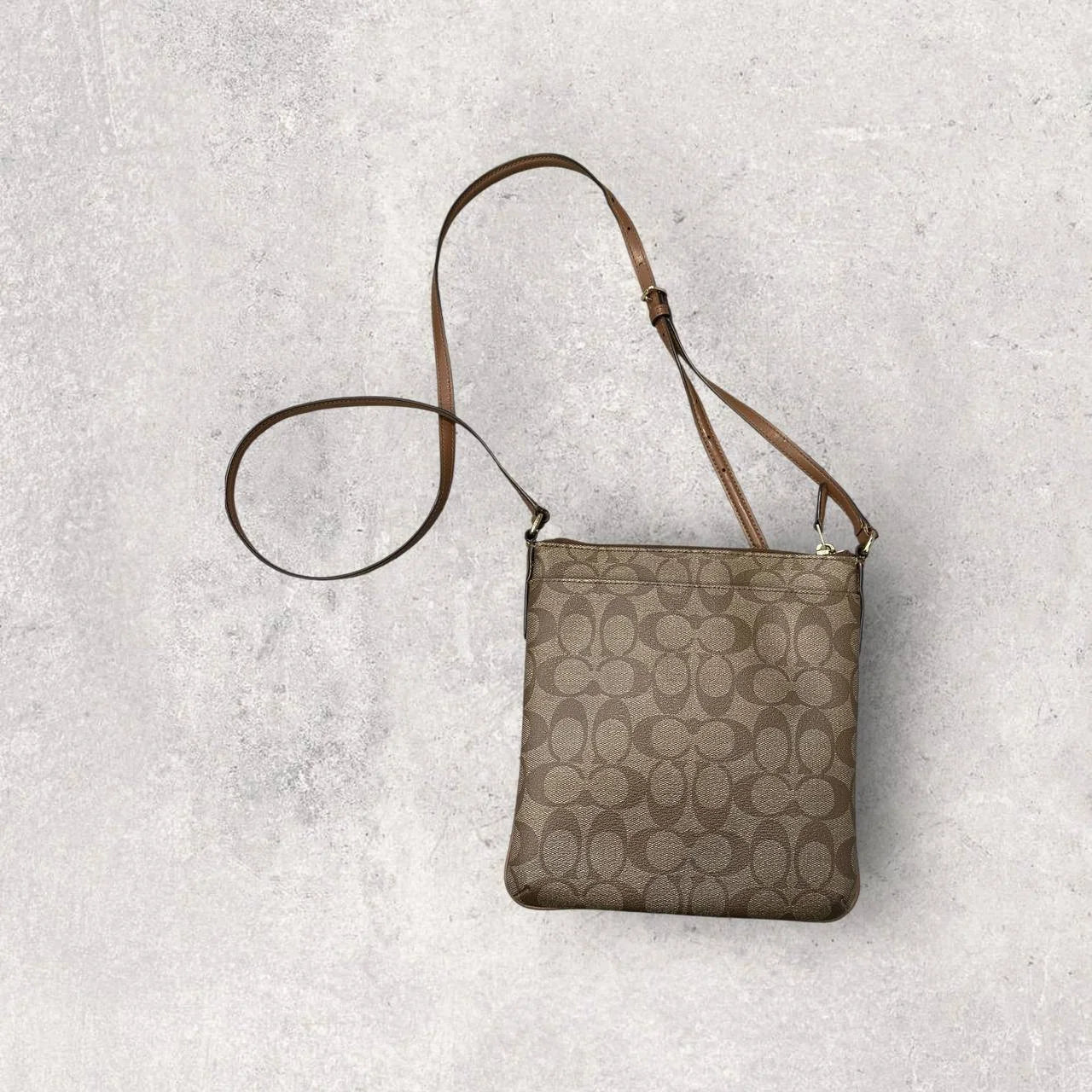 Authentic Vintage Coach Signature Crossbody Bag