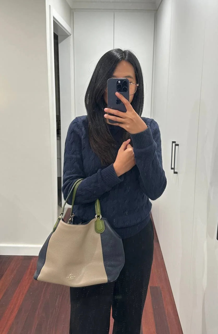 Authentic Vintage Coach Eddie Colourblock Satchle Bag