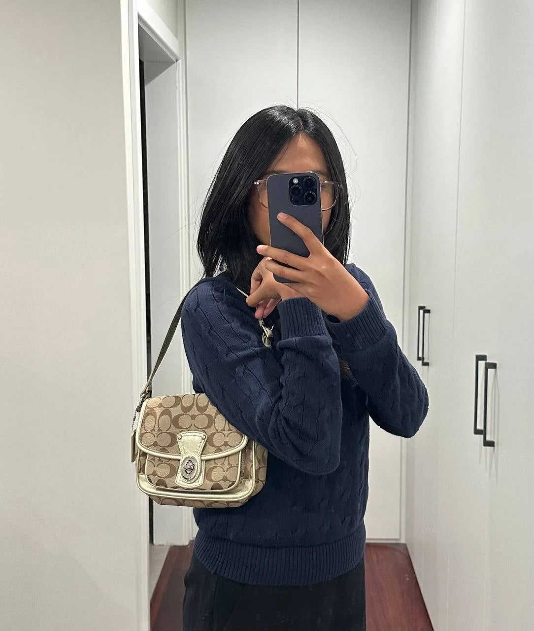 Authentic Vintage Coach Penny Signature Small Shoulder Bag