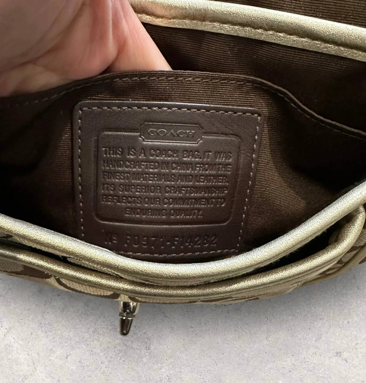 Authentic Vintage Coach Penny Signature Small Shoulder Bag