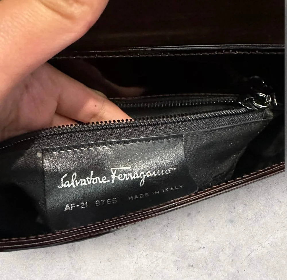 Authentic Vintage Ferragamo PVC Shoulder Bag