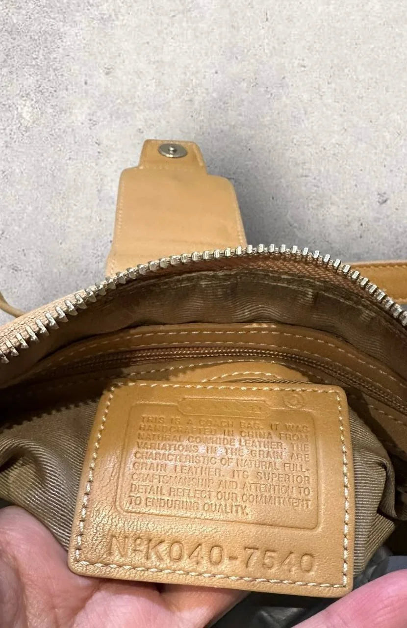 Authentic Vintage Coach Buckle Leather Crossbody Bag