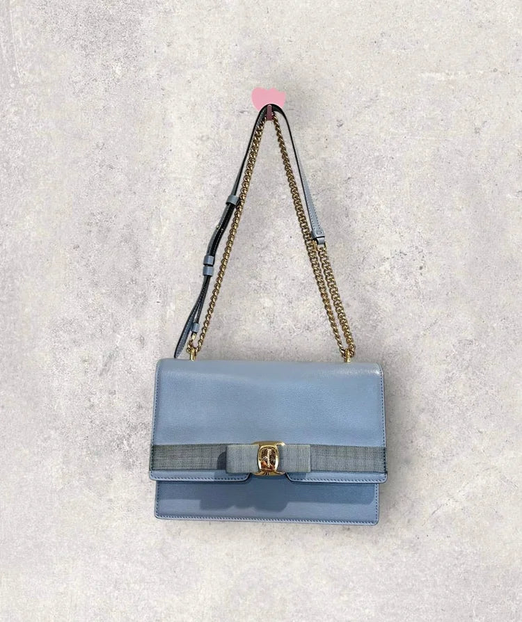 Authentic Salvatore Ferragamo Vera Bow Bag