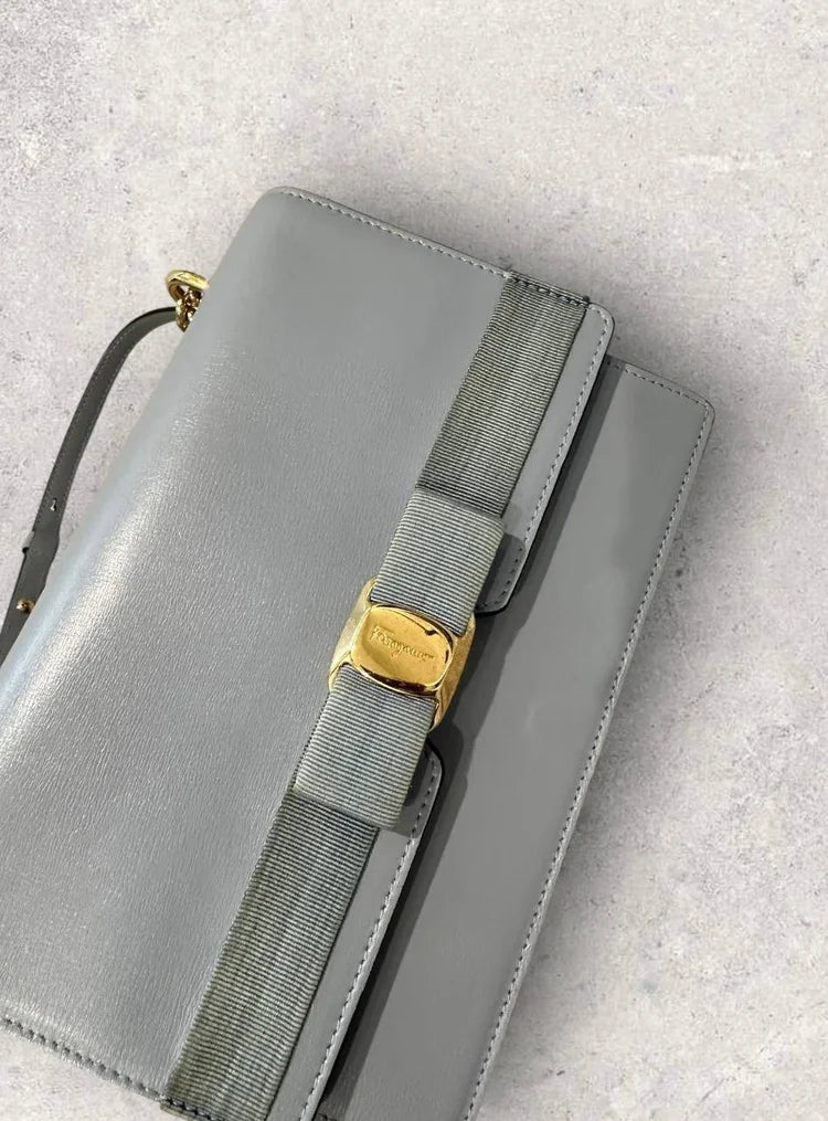 Authentic Salvatore Ferragamo Vera Bow Bag