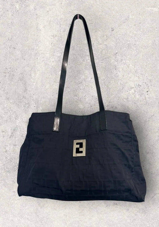 Authentic Vintage Fendi Zucca Nylon Tote Bag