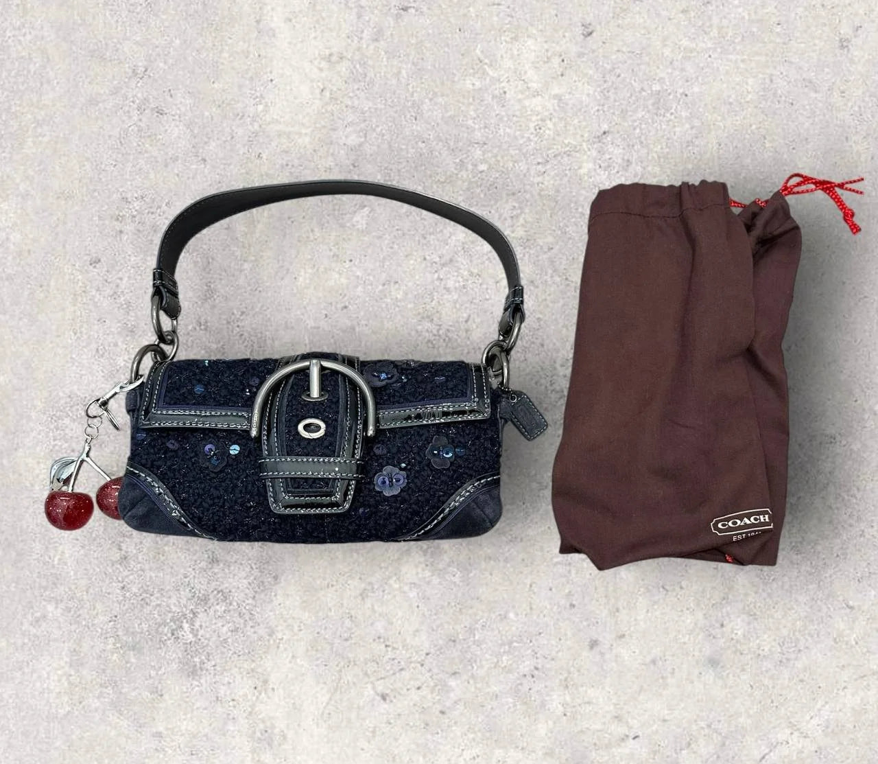 Authentic Vintage Coach Soho Flap Limited Edition Tweed Shoulder Bag