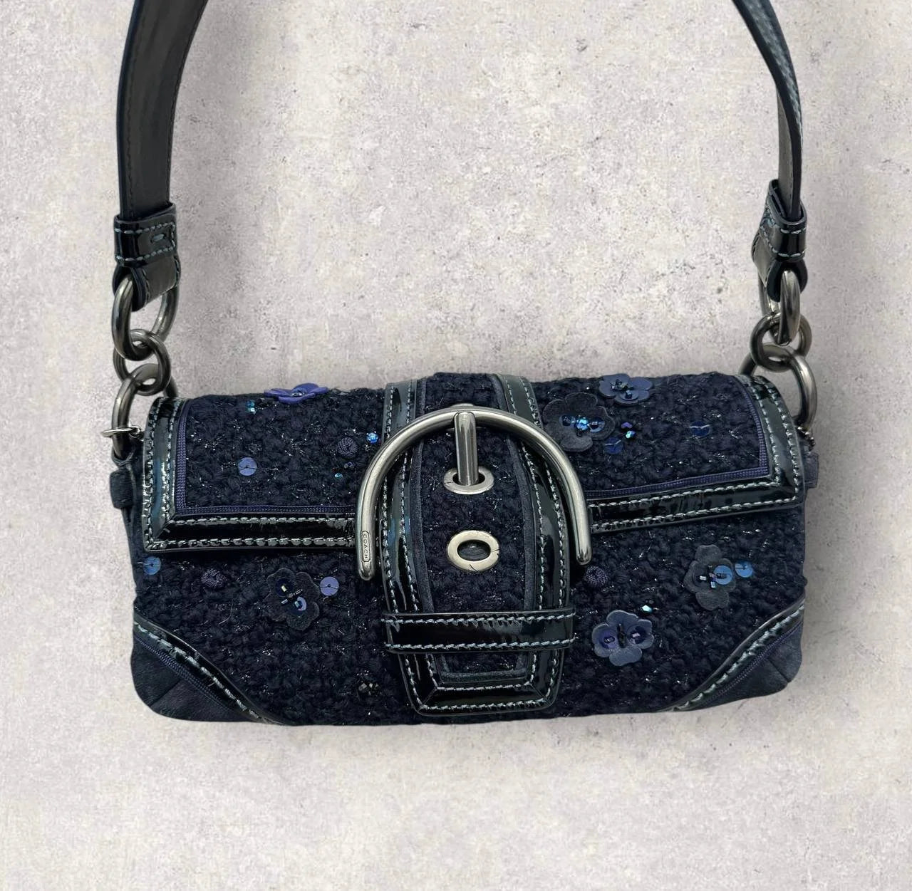 Authentic Vintage Coach Soho Flap Limited Edition Tweed Shoulder Bag