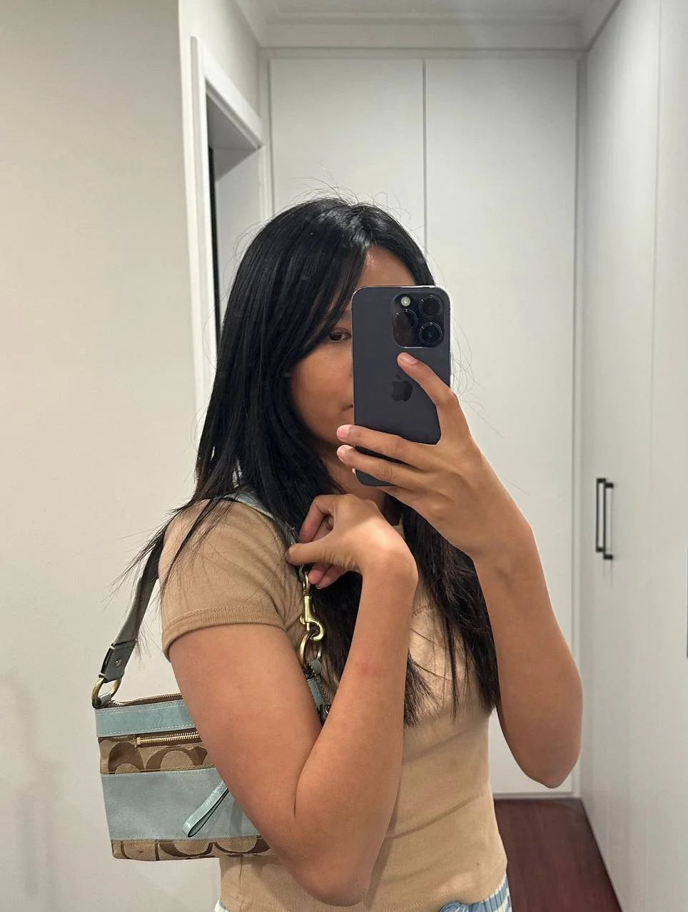 Authentic Vintage Coach Signature Small Shoulder Bag