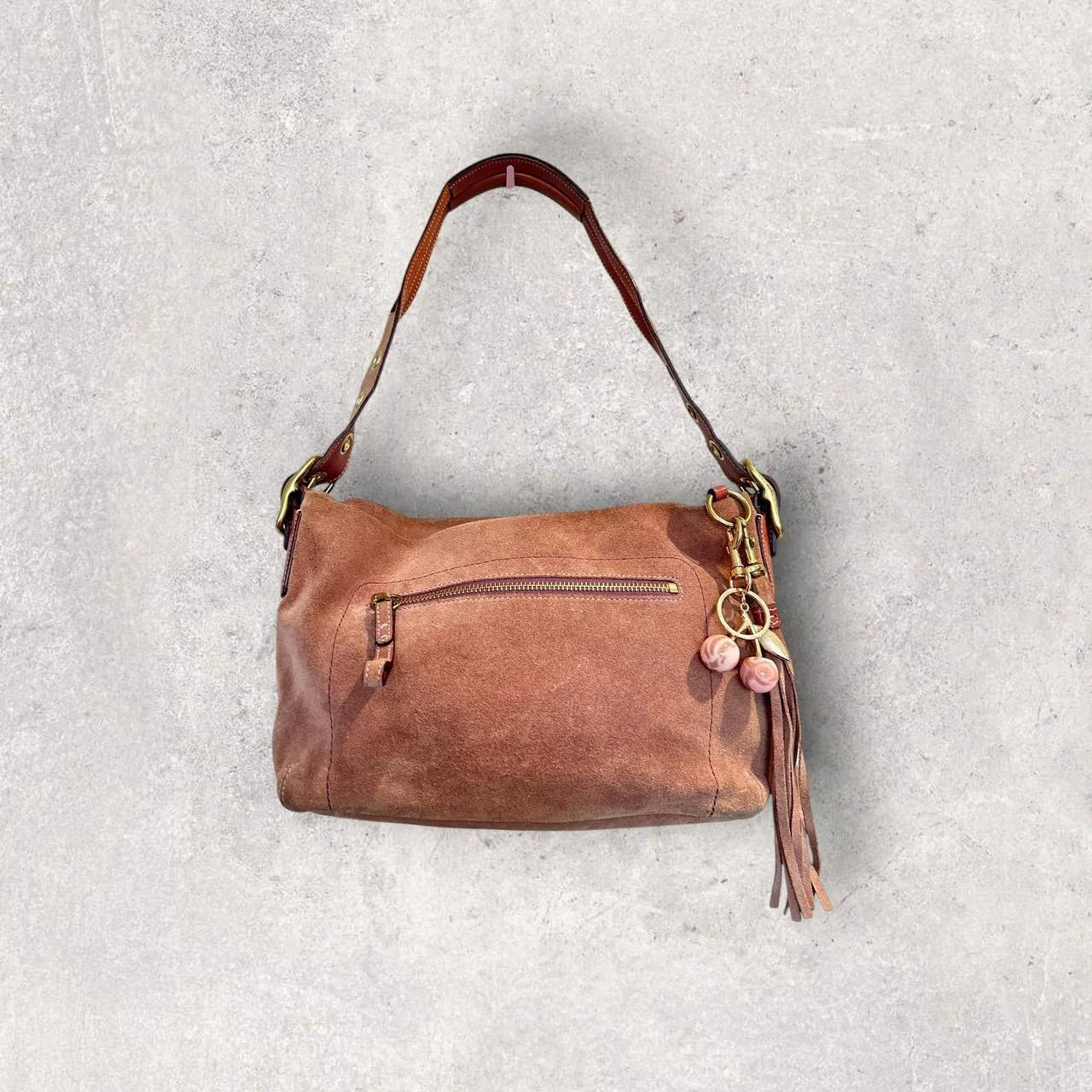 Authentic Vintage Coach Suede Shoulder Bag