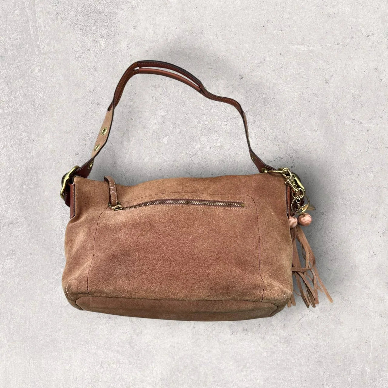 Authentic Vintage Coach Suede Shoulder Bag