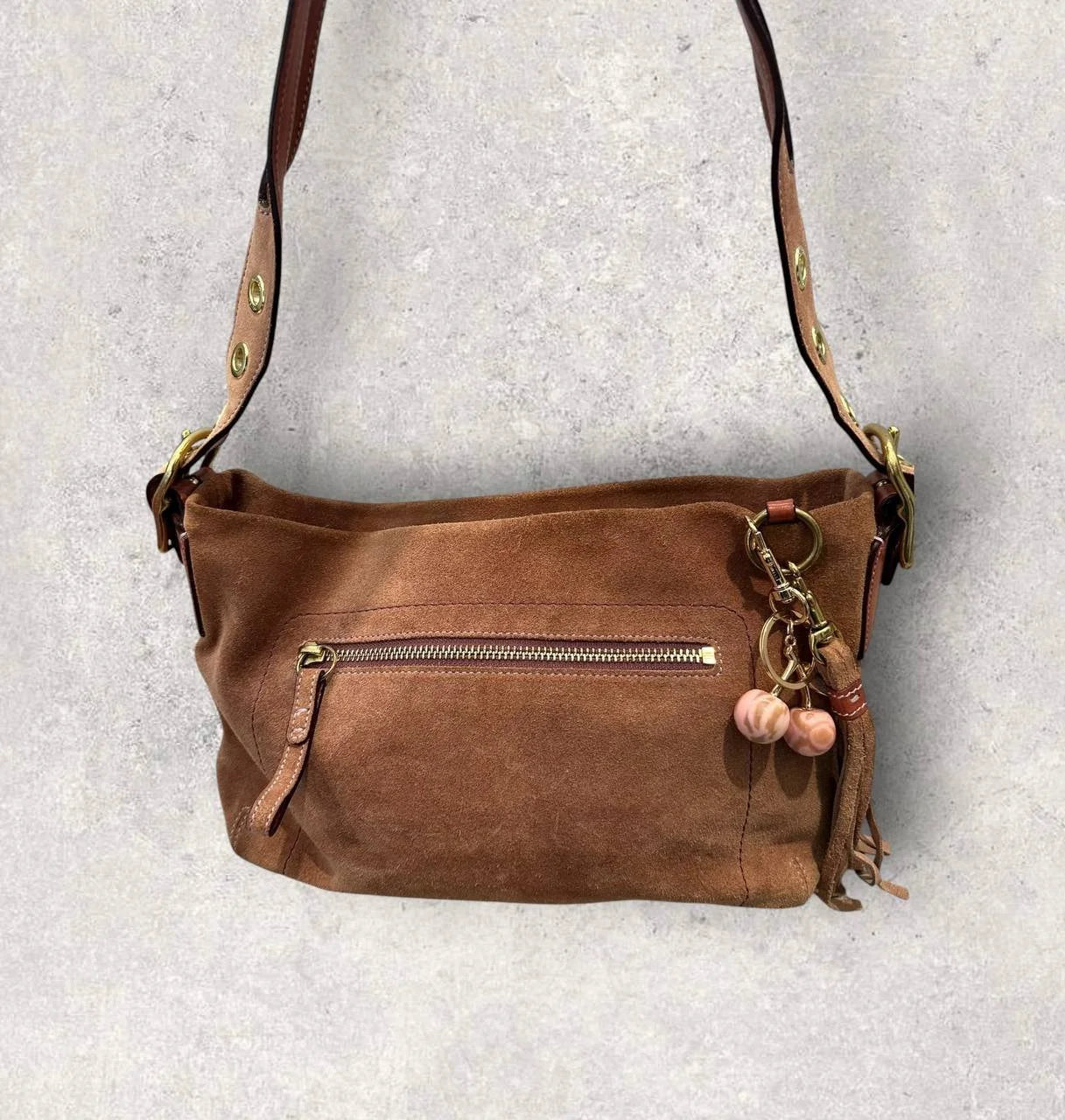 Authentic Vintage Coach Suede Shoulder Bag