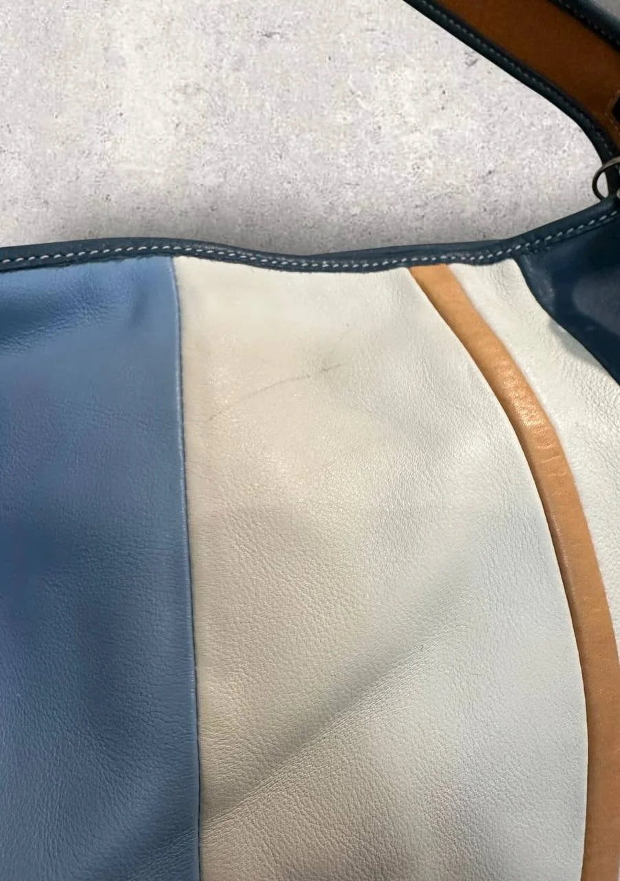 Authentic Vintage Coach Ergo Stripe Wavey Hobo Bag Rare