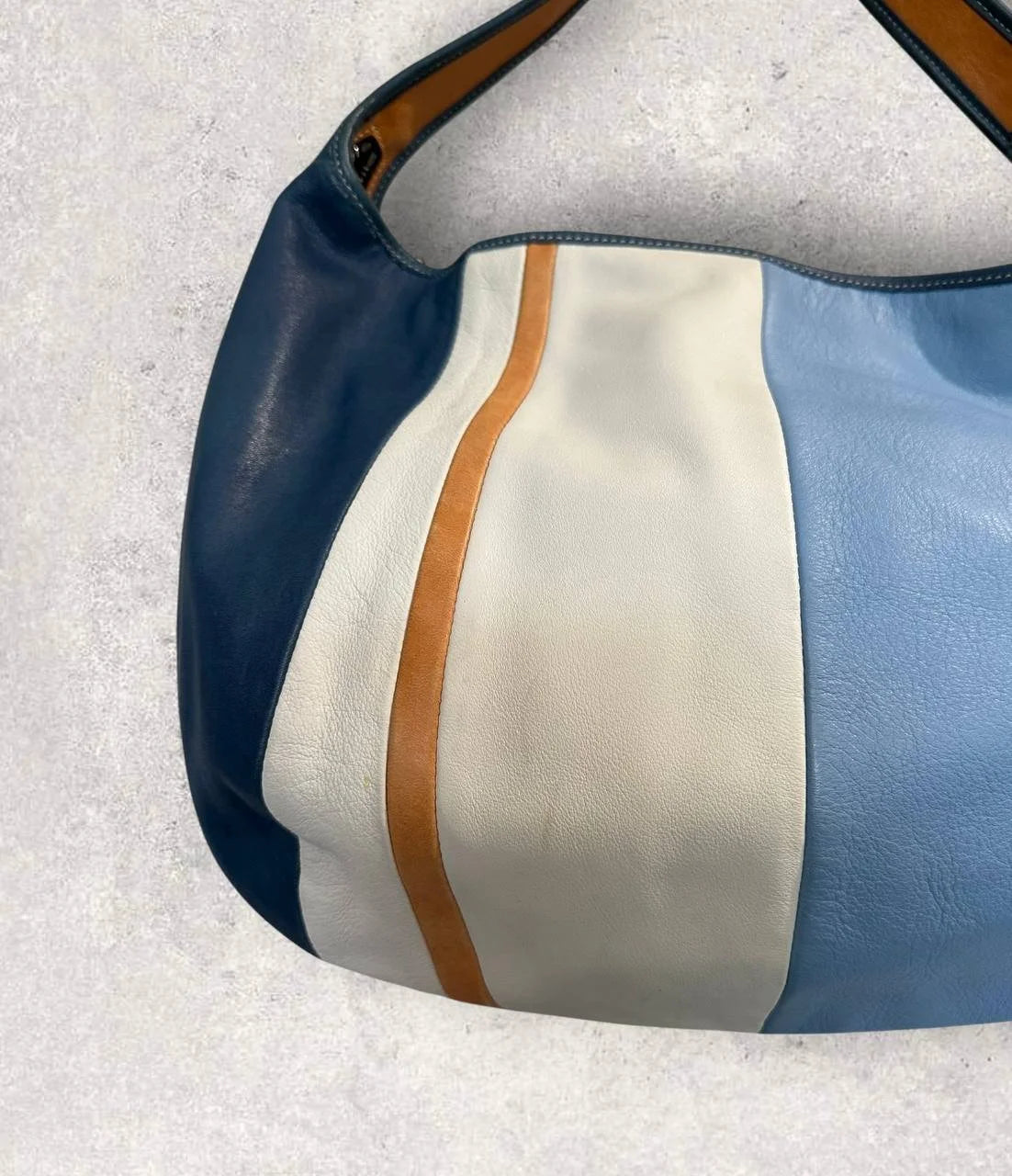 Authentic Vintage Coach Ergo Stripe Wavey Hobo Bag Rare