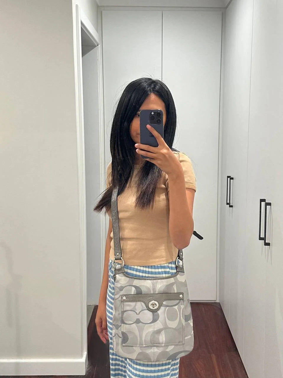 Authentic Vintage Coach Signature Crossbody Bag