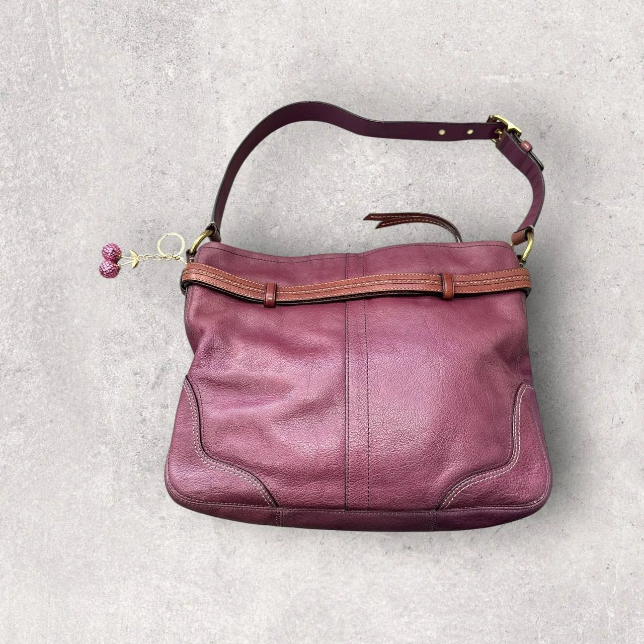 Authentic Vintage Coach Hamptons Leather Shoulder Bag