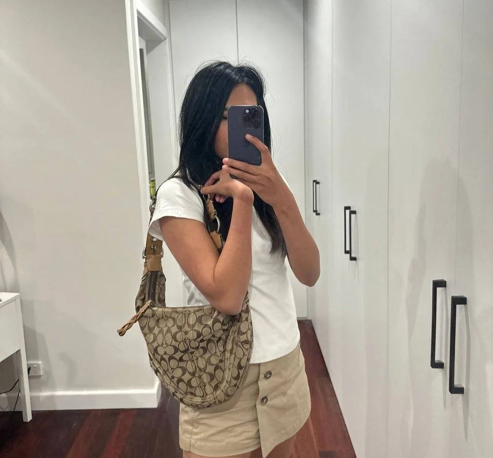 Authentic Vintage Coach Croissant Hobo Shoulder Bag