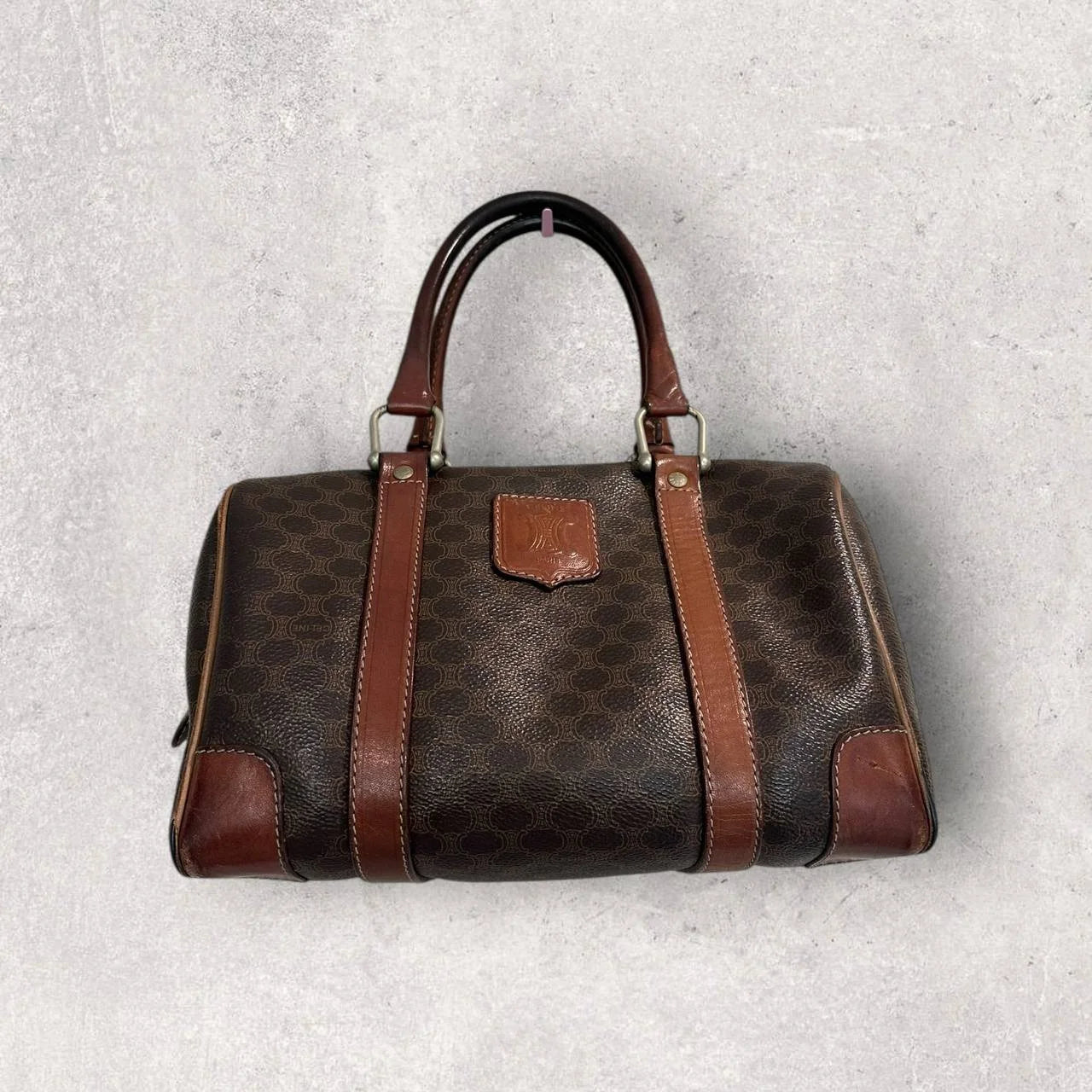 Authentic Vintage Celine Macadam Boston Bag