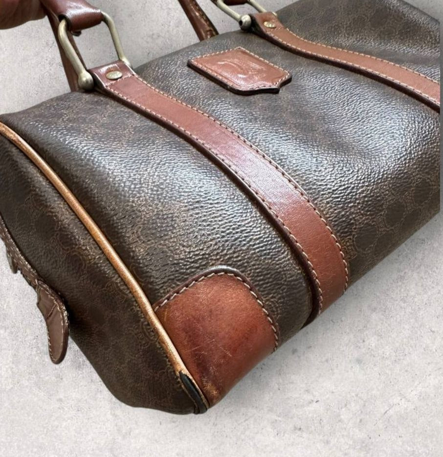 Authentic Vintage Celine Macadam Boston Bag