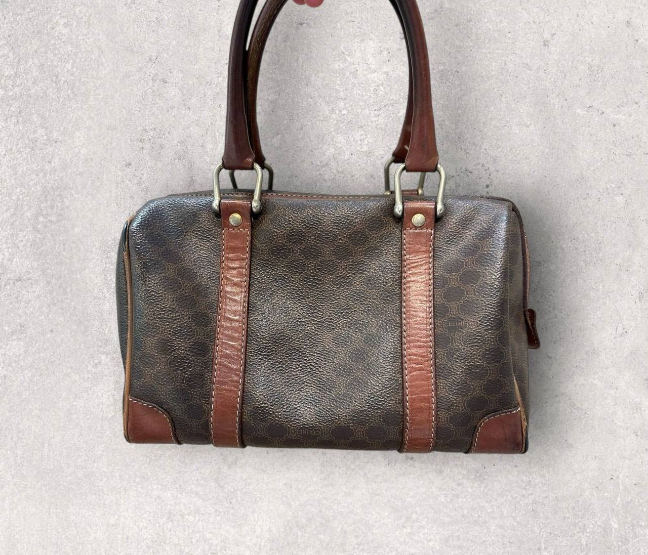 Authentic Vintage Celine Macadam Boston Bag