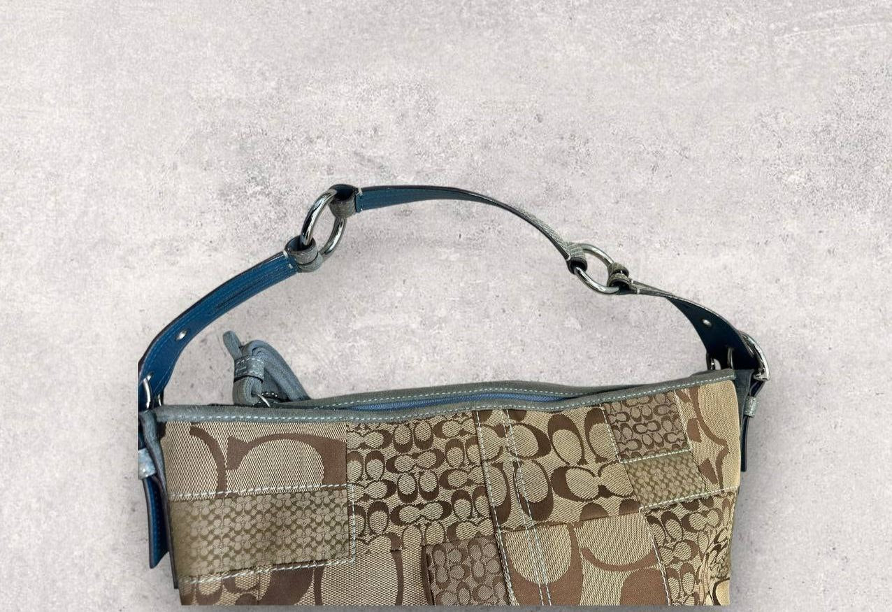 Authentic Vintage Coach Signature Patchwork Hobo Bag