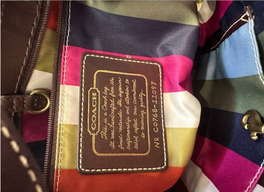 Authentic Vintage Coach Signature Small Shoulder Bag