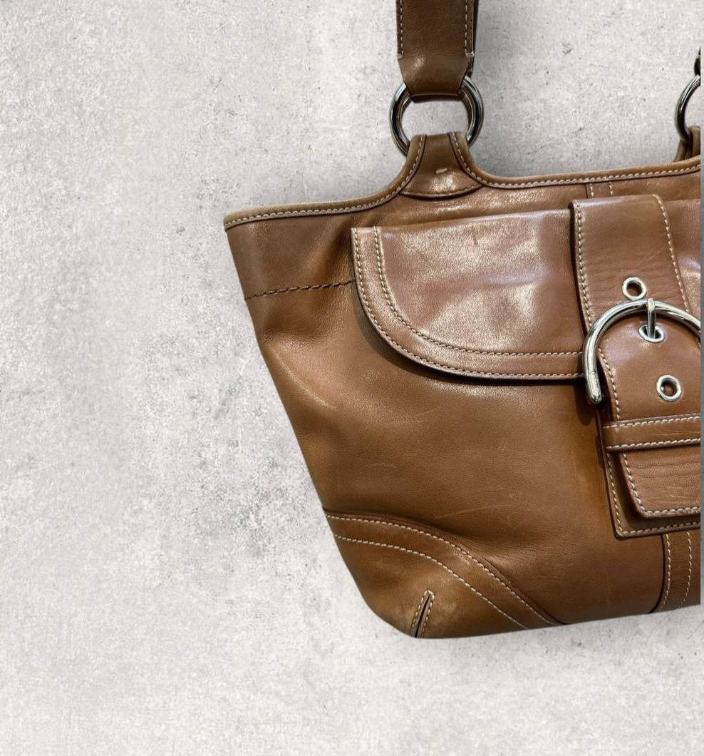 Authentic Vintage Coach Leather Tote Bag