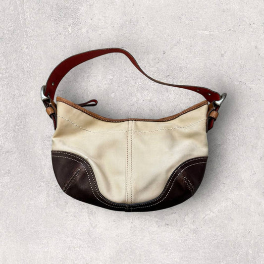 Authentic Vintage Coach Canvas Hobo Bag