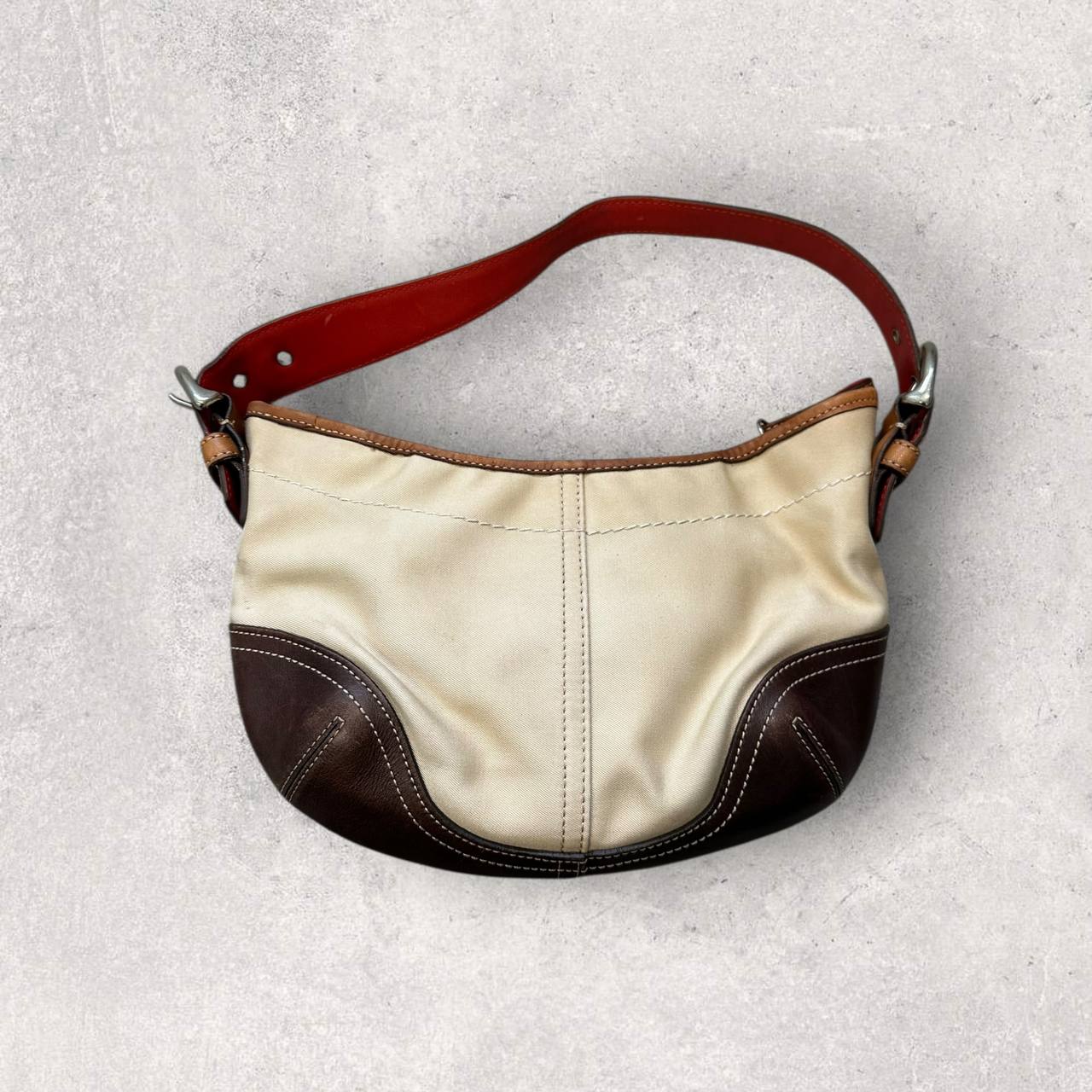 Authentic Vintage Coach Canvas Hobo Bag