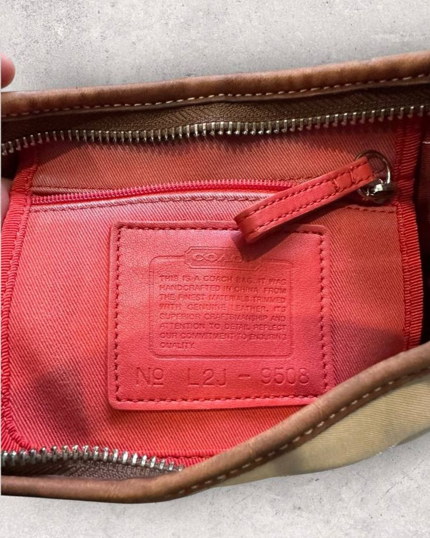 Authentic Vintage Coach Canvas Hobo Bag