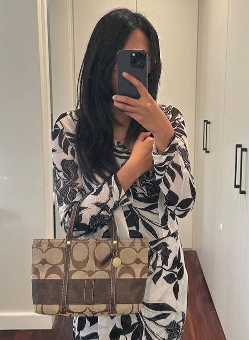 Authentic Vintage Coach Signature Small Shoulder Bag