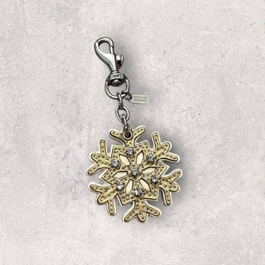 Authentic Coach Snowflake Bag Charm