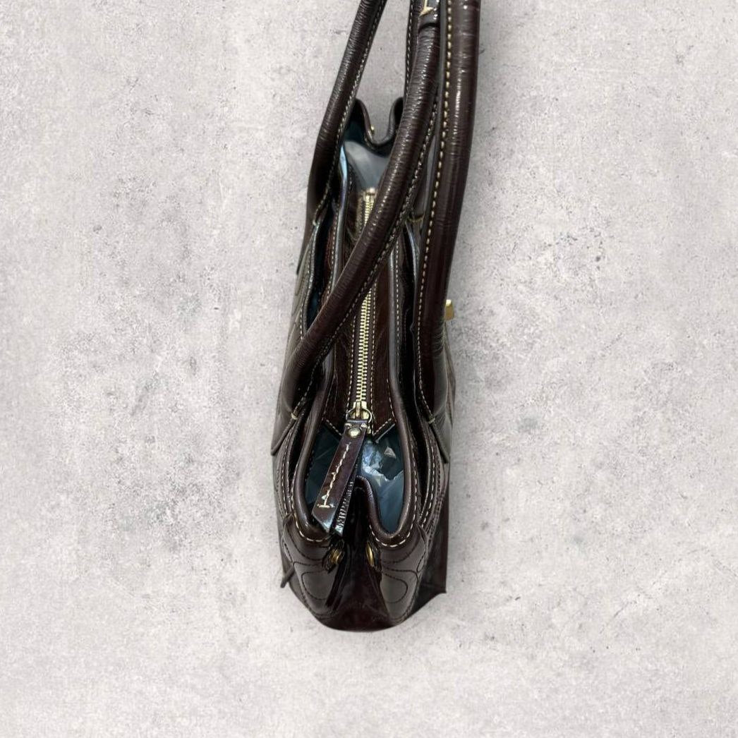 Authentic Vintage Coach Madeline Embossed Patent Leather Shoulder Bag