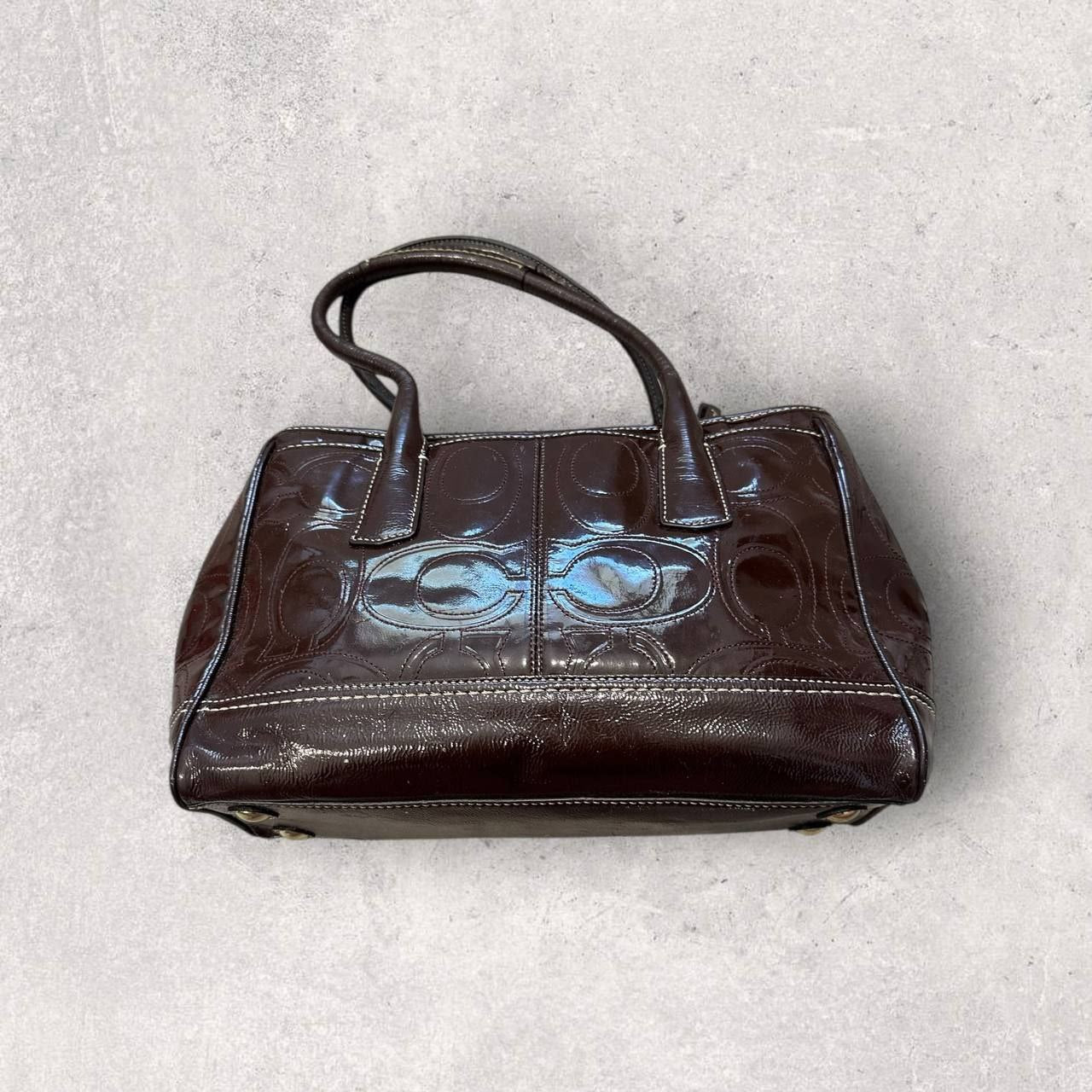 Authentic Vintage Coach Madeline Embossed Patent Leather Shoulder Bag