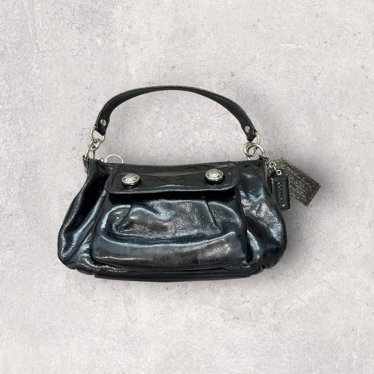 Authentic Vintage Coach Poppy Patent Leather Shoulder Bag