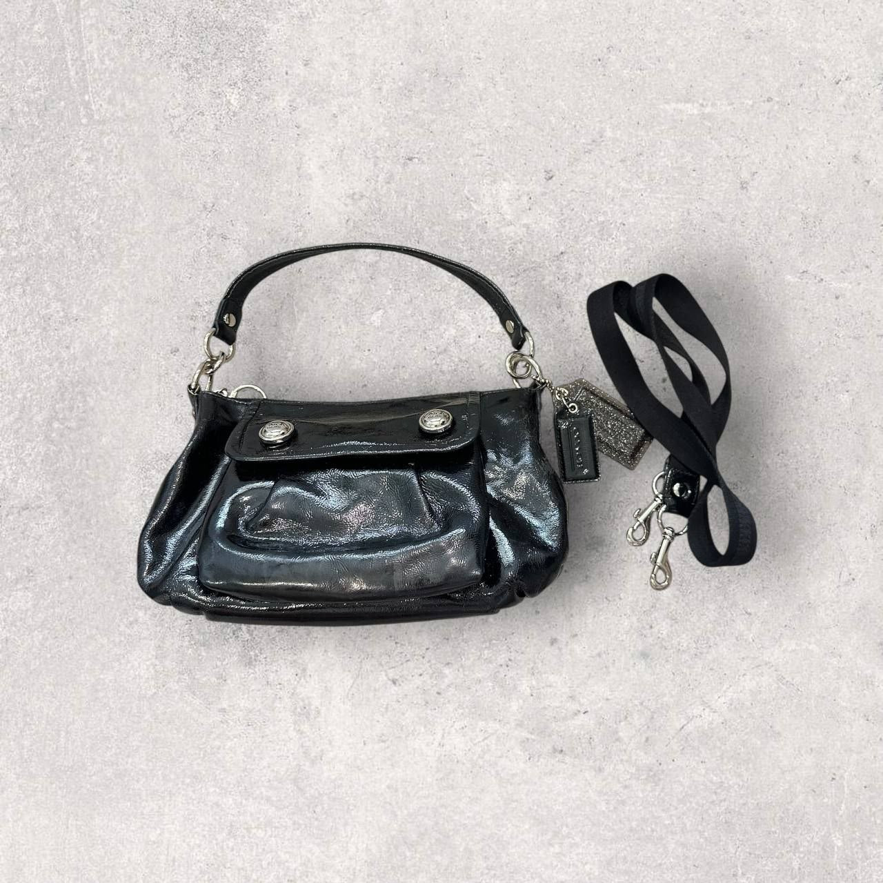 Authentic Vintage Coach Poppy Patent Leather Shoulder Bag