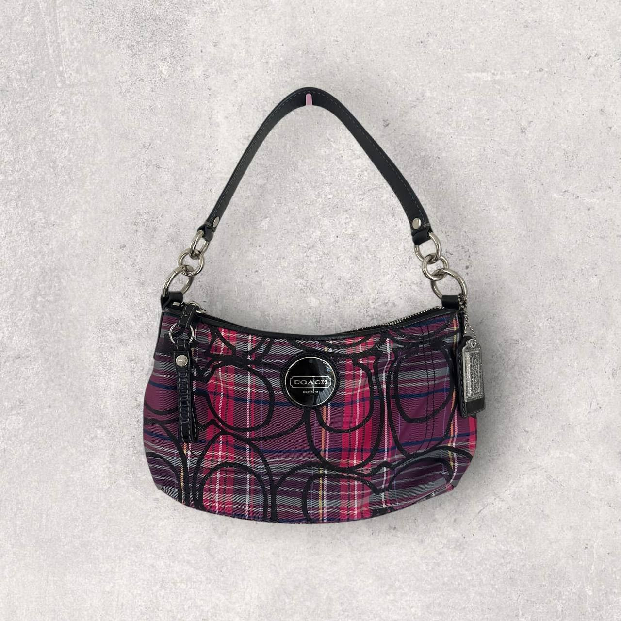 Authentic Vintage Coach Poppy Plaid Shoulder Bag