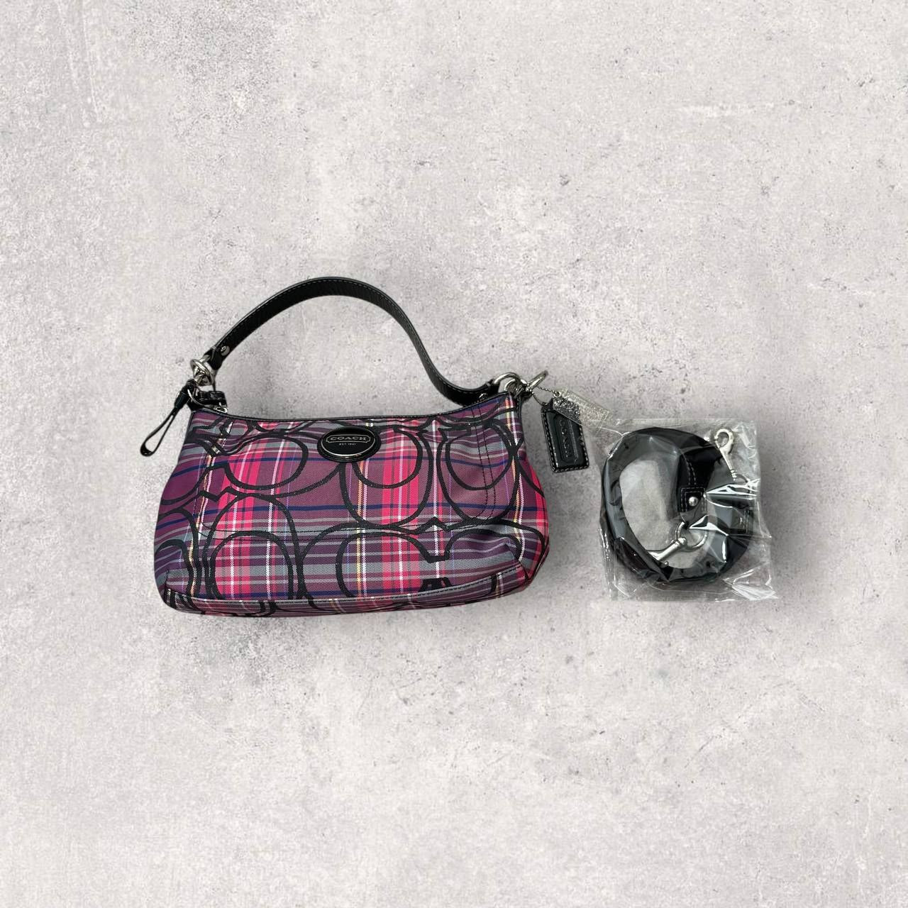 Authentic Vintage Coach Poppy Plaid Shoulder Bag