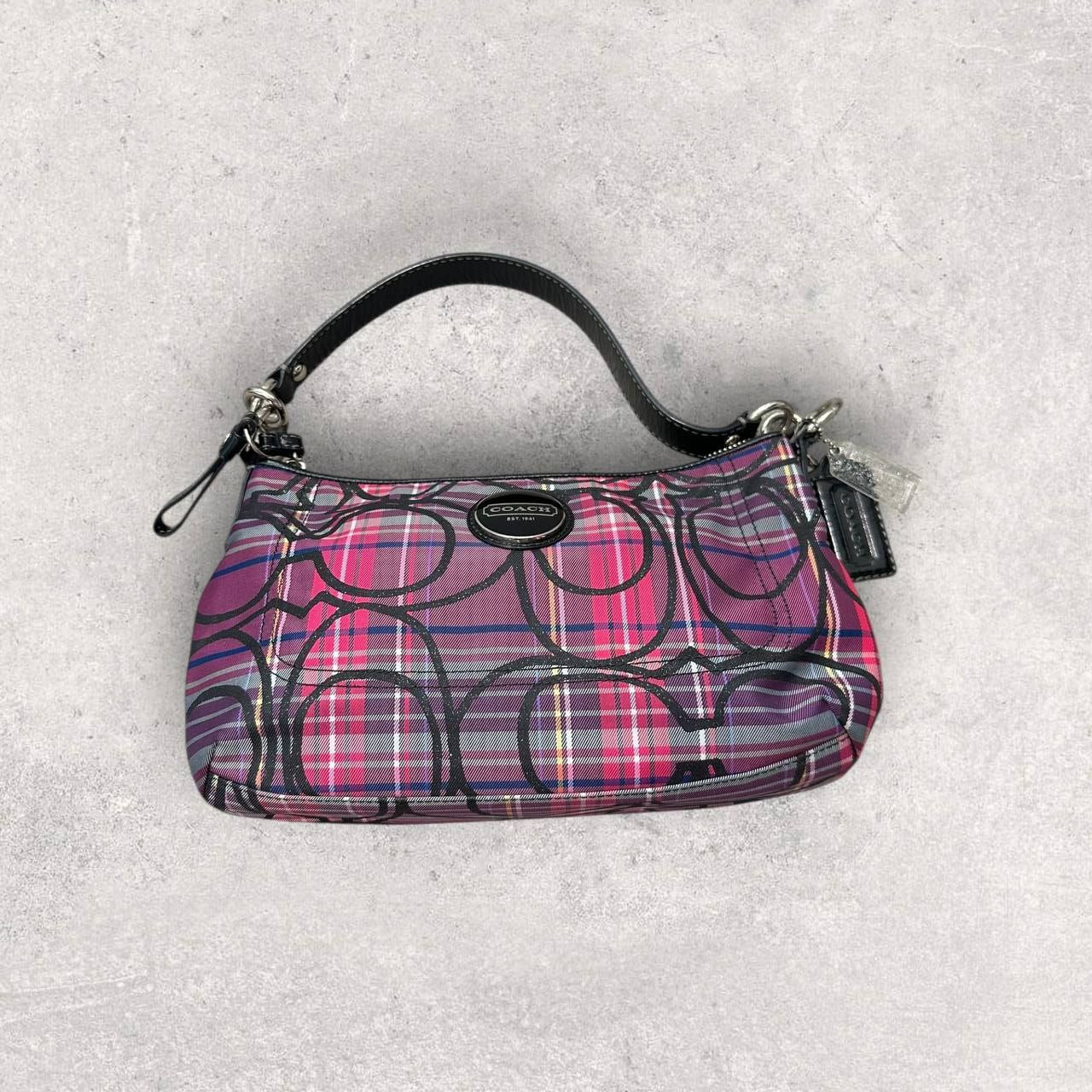 Authentic Vintage Coach Poppy Plaid Shoulder Bag