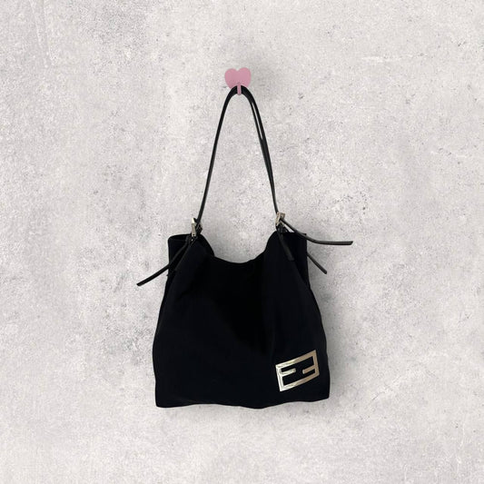 Authentic Vintage Fendi Nylon Shoulder Bag