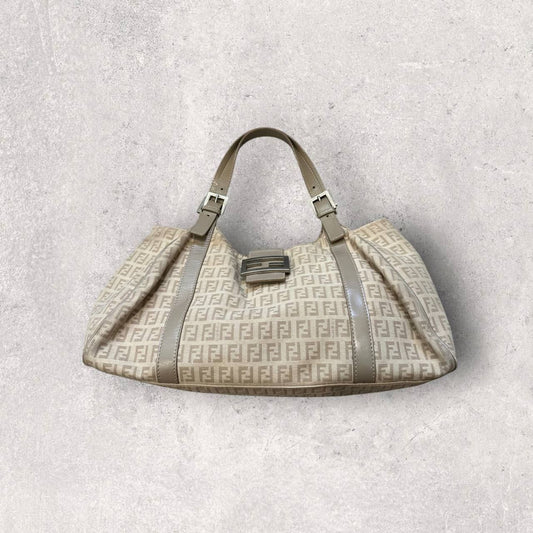 Authentic Vintage Fendi Zucchino Piccola Shoulder Bag