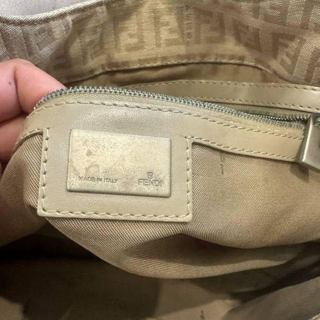 Authentic Vintage Fendi Zucchino Piccola Shoulder Bag