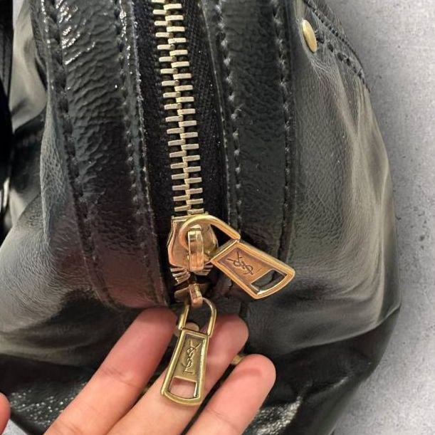 Authentic Vintage YSL Muse Patent Leather Shoulder Bag Large Size