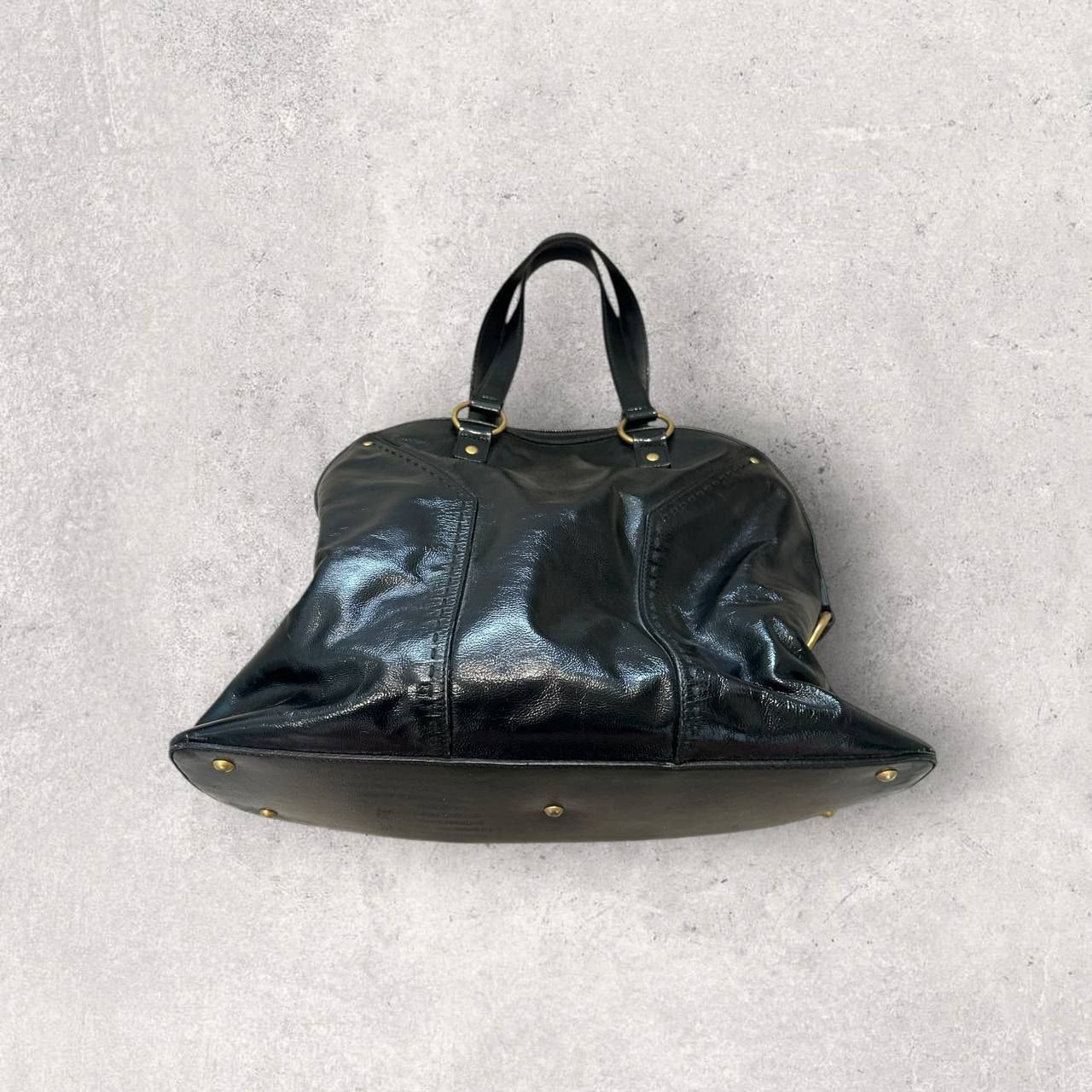 Authentic Vintage YSL Muse Patent Leather Shoulder Bag Large Size